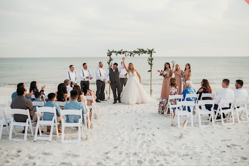 Ceremony at Navarre Beach, Florida Wedding