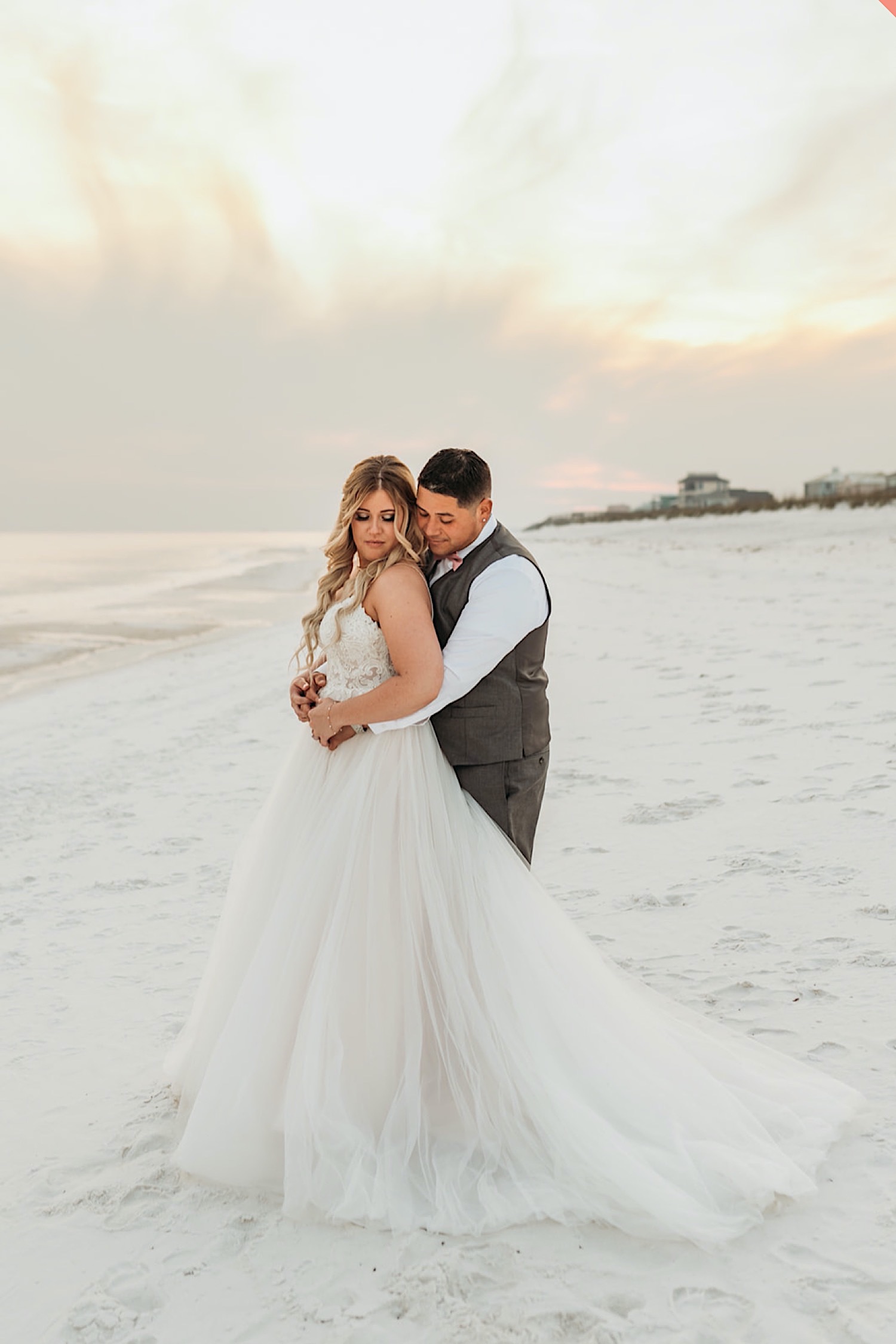 Sunset photos with Bride and Groom