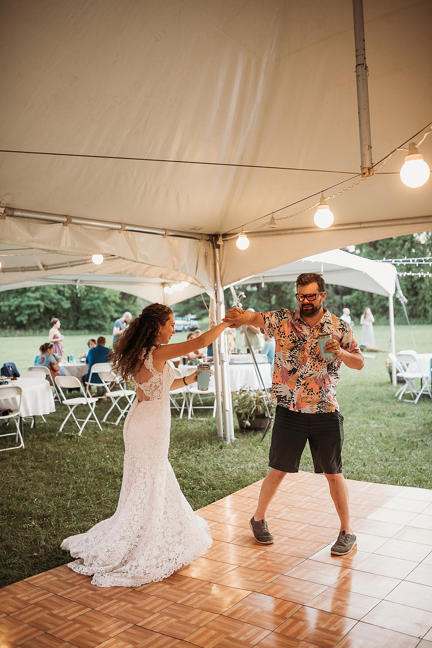 first dance with newly married couple with Destination wedding photographer