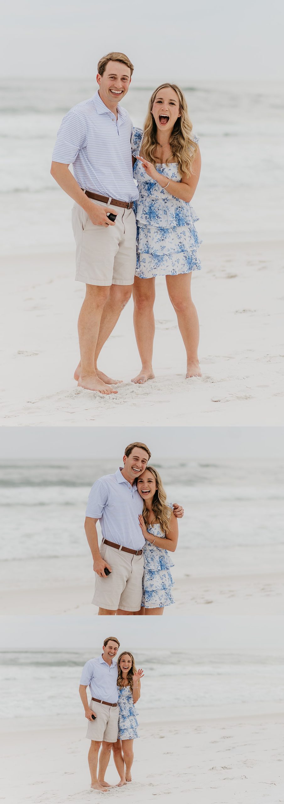 Woman sees 30A proposal photographer after beach surprise proposal from fiancé