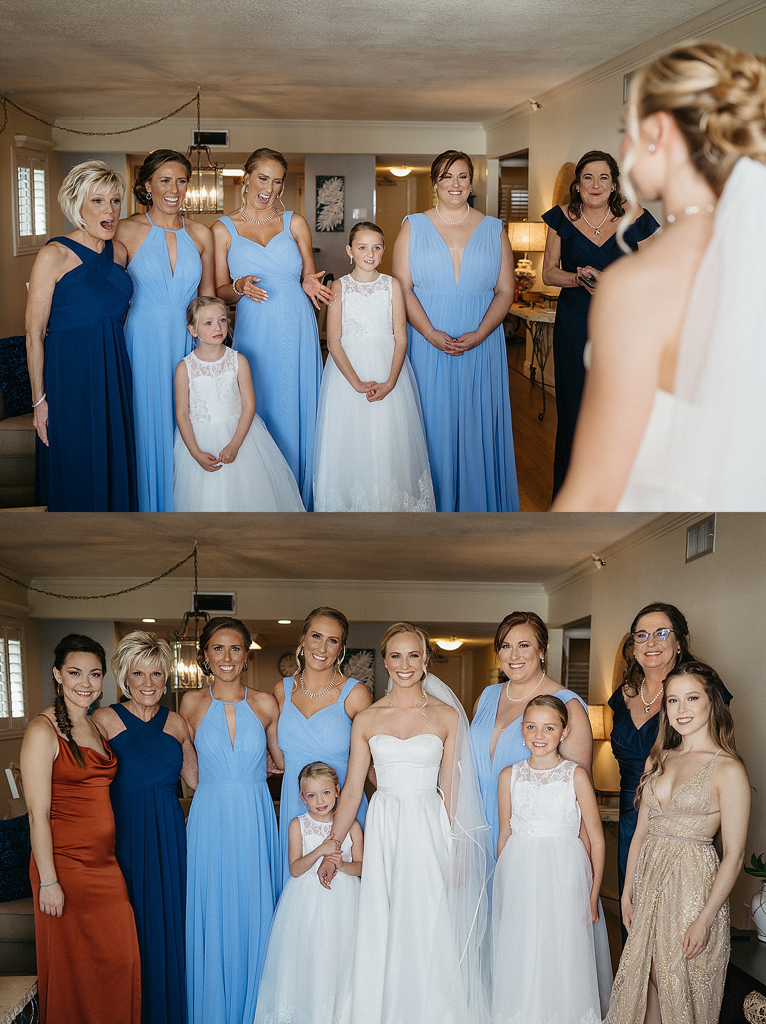 Brides family reacts to final wedding details after getting ready for Destin micro-wedding