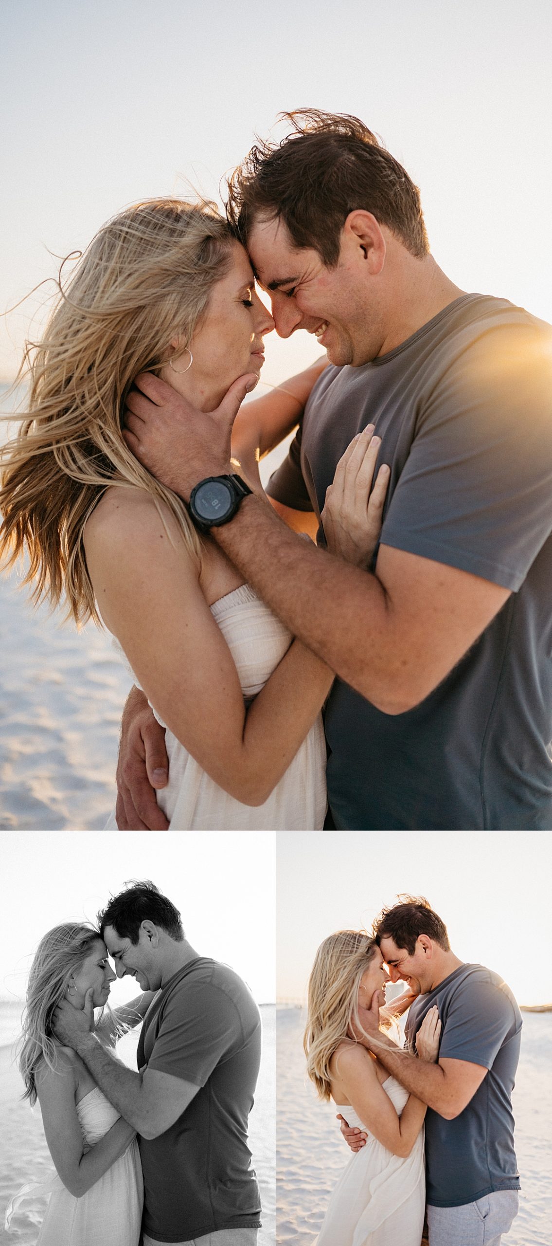 couple portraits of mom and dad at sunset after family session by Emily Burns photo