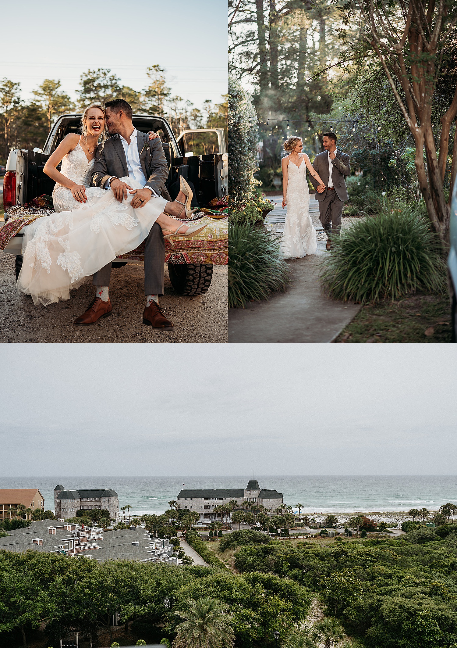 Destin wedding venue with bride and groom for Emily Burns photo