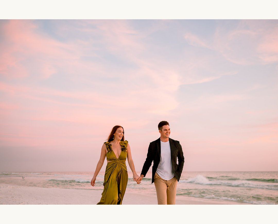 Sunset Engagement Photos in 30A