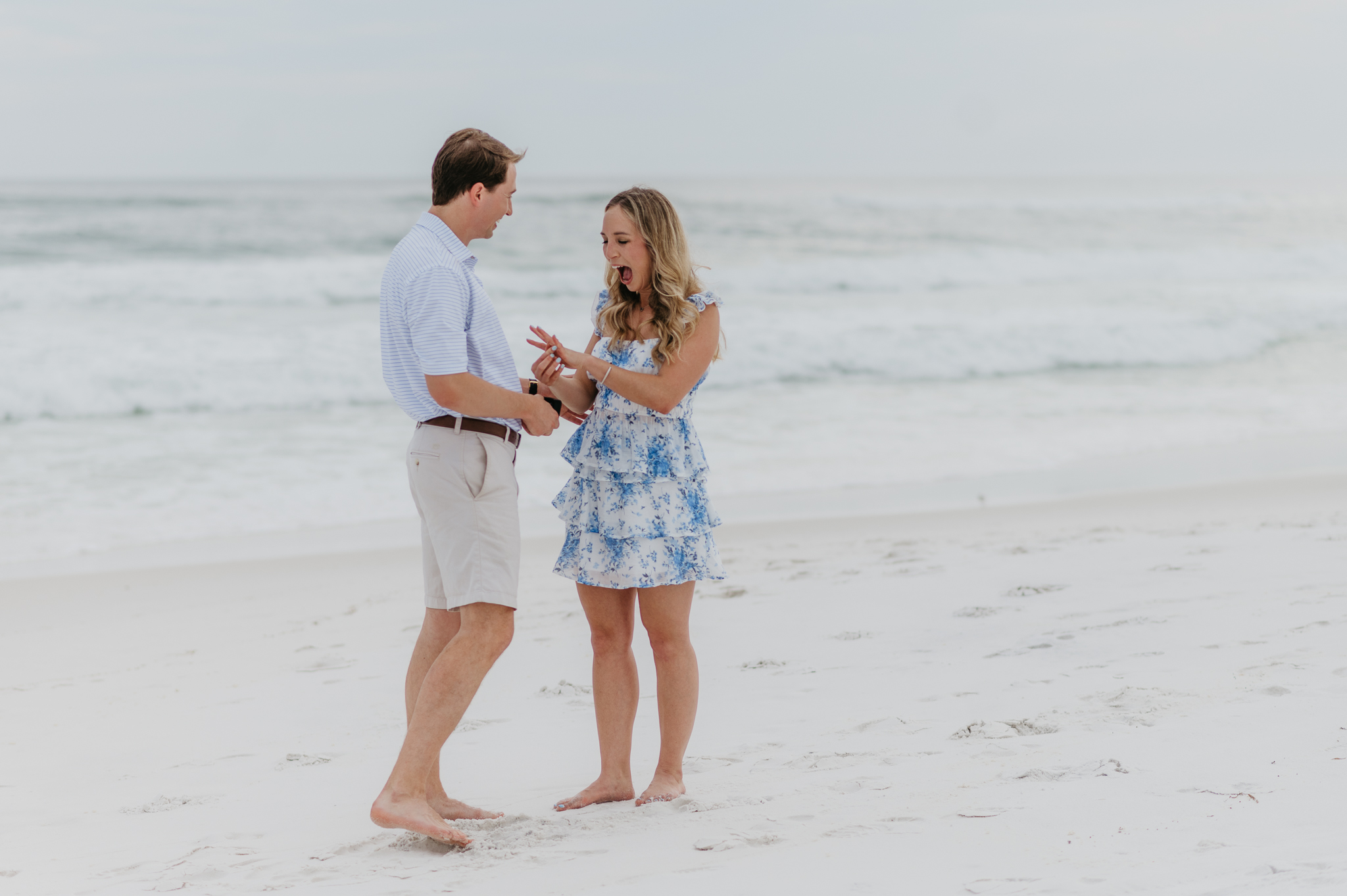 Beach Surprise Proposal in 30A Florida